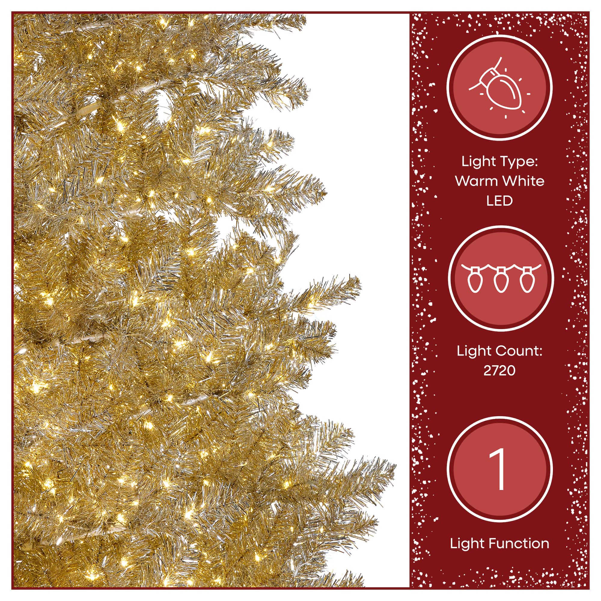 10ft. Pre-Lit Platinum Metallic Evergreen Artificial Christmas Tree